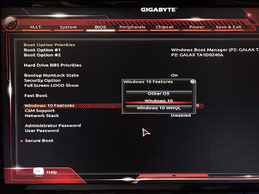 Bios 设置示图